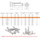 thumbnail image 5 of M6 5 Uds Din912-A2 Tornillo de Cabeza Hueca 304 Tornillo de Cabeza Cilíndrica de Acero Inoxidable Abody M6x12, 5 of 7