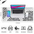thumbnail image 5 of Long Mouse Pads for Desk,Gray Floral Pattern Desk Mats on Top Of Desks, Desk Mouse Pad Extra Large with 3mm Non-Slip Base and Stitched Edge for Gaming,Office,Work,Home 35.4"x15.7", 5 of 6