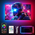 thumbnail image 1 of UTAH-24.6 Pieds Bande Lumineuse LED pour TV - Lumières LED pour TV 70-100 Pouces, Éclairage Rétroéclairé ICRGB TV, Synchronisation Musicale Application Bluetooth & Télécommande Bandes Lumineuses LED TV, Alimenté par USB pour Chambre Salle de Jeux, 1 of 4