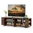 thumbnail image 2 of Barara King TV Stand, Television Console Table,Entertainment Center,59 Inch Console Storage Entertainment Media Wood TV Stand-Walnut, 2 of 6