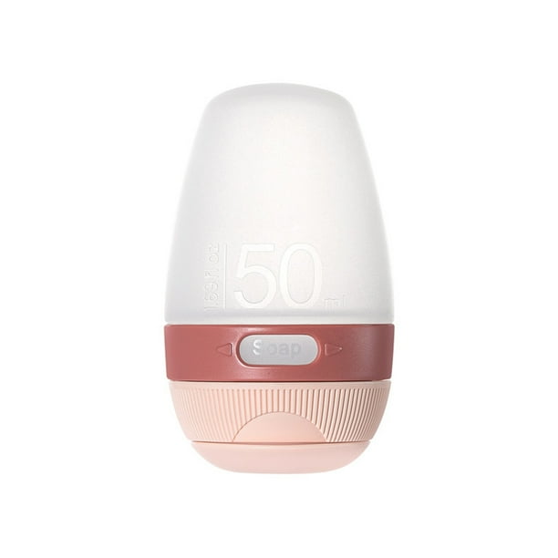 Billuyoard Dispensador portátil Botella de corporal Botellas de almacenamiento a prueba de fugas de silicona Contenedor de Almacenamiento y organización del hogar 50ML Rosa