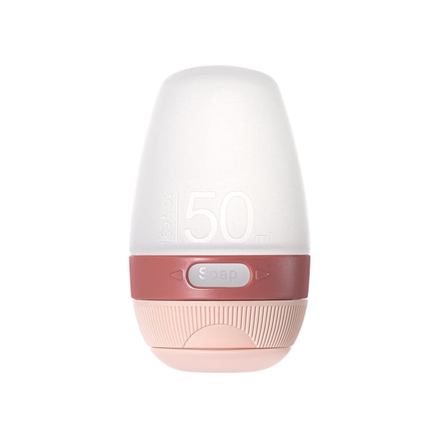 Yuarrent Dispensador portátil Botella de corporal Botellas de almacenamiento a prueba de fugas de silicona Contenedor de recargable Almacenamiento y organización del hogar 50ML Rosa Yuarrent HA059255-01