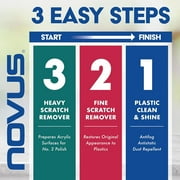 مجموعة تنظيف وإزالة الخدش من Novus مع قماش تنظيف الألياف الدقيقة - 2 مجموعة أونصة
