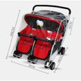 thumbnail image 2 of Rain Cover for Stroller, Universal Waterproof Rain Cover, PVC Twin Seat Protector for Double Stroller, White, 2 of 4