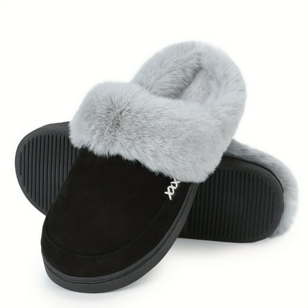 

CozySoft Slippers - Soft Sole Plush Closed-Toe Non-Slip Warm and Comfortable Bedroom Shoes for Cold Winter Days - Ideal for Indoor Use