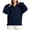 Navy, variant on Fashion Sweatshirts for Women Plus Size Pullover Sweatshirt Long Sleeve Button With Kangaroo Pocket Side Slit Loose Tops
