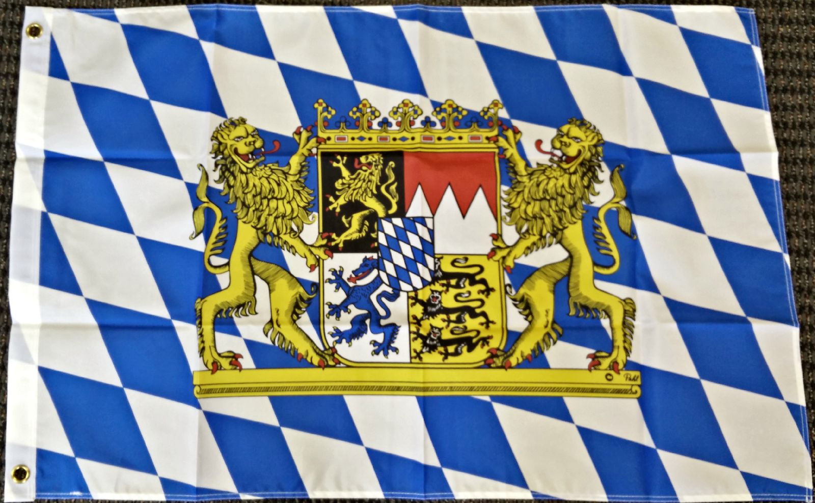 3x5 ft German Bavaria Bavarian King Ludwig Flag Rough Tex Knitted 3'x5' banner 