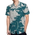thumbnail image 4 of High Quality Hawaiian Shirts for Men Short Sleeve Aloha Beach Shirt Floral Summer Casual Button Down Shirts Blouses UT96J3, 4 of 7