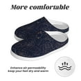 thumbnail image 6 of Fotbe Navy Dark Blue Pattern Women's Fuzzy Curly Fur Memory Foam Loafer Slippers Indoor Outdoor Slippers Winter Home Shoes-40/41, 6 of 7