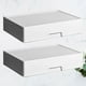 thumbnail image 4 of 2 cajas de almacenamiento de plástico con cajones, organizador con etiqueta, multifunción, para el hogar y la oficina (talla grande, blanco), 4 of 5