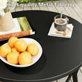 thumbnail image 6 of ALAULM Outdoor Black Nesting Round Coffee Table Set, 2PCS Space-Saving Solution for Patio, poolside & porch, 6 of 7