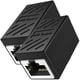 thumbnail image 1 of Conector Cable de Internet LinkFusionBlack 2 Pzas Acoplador RJ45 Hasta 1000Mbps Interior Negro Plástico y Metal, 1 of 1