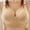 Beige, variant on Women's Nylon,Spandex Pink Chiffon Underwear Coluckor Front Closure Back Smoothing Bra Deep Cup Bras Full Back Incorporated Coverage Hides Back Fat Bra