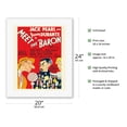 thumbnail image 2 of Meet the Baron - Starring Jimmy Durante Jack Pearl - Vintage Film Movie Poster by Al Hirschfeld c.1933 - Fine Art Rolled Canvas Print 16in x 20in, 2 of 4