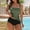 #216-Army Green, variant on Womens Tankini Swimsuits Tummy Control 2 Piece Ruched Drawstring Bathing Suits Shell Stitch Swim Suit