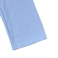 thumbnail image 4 of RYDCOT Men's Cotton Linen Pants Lightweight Button Drawstring Elastic Waist Pockets Loose Fit Straight Legs Summer Beach Yoga Light Blue, 4 of 9