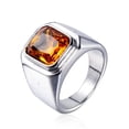 thumbnail image 2 of 12*14mm Men's Blue Black Red White Yellow Cz Band Stainless Steel Ring Size 7-13, 2 of 5