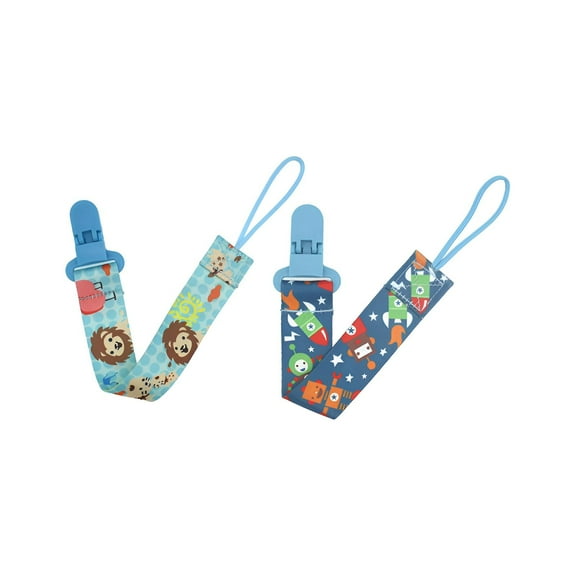 XIRQI 2Pcs Pacifier Clip,Cute Clips to Attract Babies Pacifier Holder,Anti-Loss Design, Secure and Steady Binky Clips