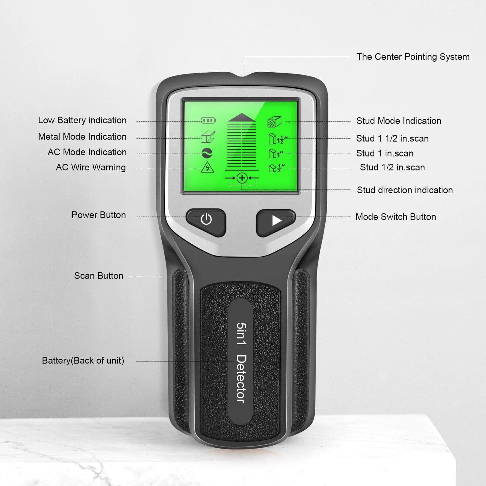 APPLAYERR Deep Sensing Wall Detector With Voltage Warning For Home Improvement Furniture Mounting Hidden Object Locating Accessory