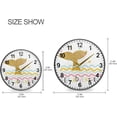 thumbnail image 2 of Dreamtimes Gold Mermaid Glitter Pattern Wall Clock Silent Non Ticking 10 Inch Round Easy to Read for Home Office School Clock, 2 of 7