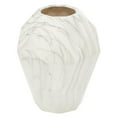 thumbnail image 6 of DecMode 12" Faux Marble White Ceramic Vase, 6 of 7