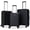 Black, variant on Costway 3-Piece Hardside Luggage Set (20/24/28 Inch) with 8-Spinner Wheels, 3-Digital Lock Red
