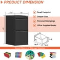 thumbnail image 4 of Metal Filing Cabinet with Lock,Vertical File Cabinet 2 Drawer,Black File Cabinet with Lock for Home Office/Legal/Letter/A4,Lockable File Cabinets for Hanging File -Assembly Required, 4 of 9