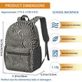 thumbnail image 3 of 17 Inch Lightweight Backpack,PVC Waterproof Oxford Fabric, Ergonomically Designed, with Large Capacity, Leopard Animal Print, 3 of 5
