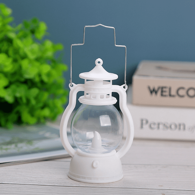 Mini Lanterns Decorative for Centerpiece: Romadedi 10pcs Hanging Small Gold  Lantern Bulk with Flickering LED Candles for Wedding Decor, Halloween