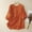 Orange T-shirt for women, variant on Summer Tops for Women 2025 Dressy Casual Linen Embroidery Blouse Crew Neck Tunic Elbow Sleeve Shirts Boho Baggy Tops Pink M