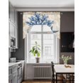thumbnail image 3 of Blue Coastal Swag Valances for Windows, Small Curtains Drapes, Nautical Summer Beach Starfish Shell Kitchen Window Curtains Over Sink Rod Pocket Window Treatment Valance for Bedroom/Bathroom 56"x36", 3 of 5