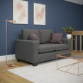 thumbnail image 3 of Mayview Upholstered Track Arm Loveseat, Charcoal, 3 of 10