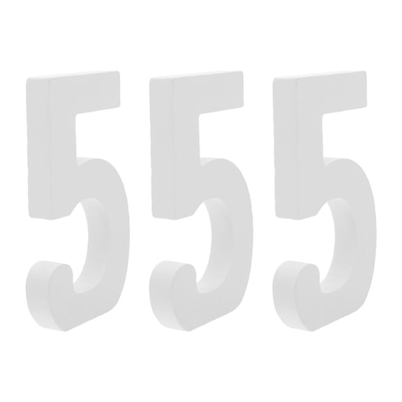 LOLIPPYY 3Pcs White Wood Numbers for Craft Decor Freestanding Wooden Numbers for Birthday and Holiday Centerpieces