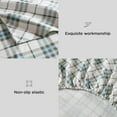 thumbnail image 4 of Codi Flannel Sheets Queen Size- 4 Pieces Ultra Soft Flannel Sheet Set, Cozy 100% Cotton Blue Plaid Bedsheets, Brushed for Extra Softness, Fall Themed Warm Bedding Sheets, 14 Inch Deep Pocket, 4 of 16