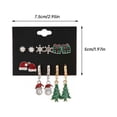 thumbnail image 3 of Christmas Stud Set 6pcs Snowflake Hat Tree Alloy Oil Dripping Silver Cute Stud SetThe Best Gift for A Loved One, 3 of 9