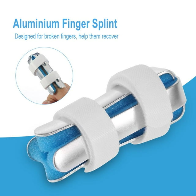 WALFRONT 3 Sizes Aluminium Finger Hand Splint Recovery Injury Pain Bending Deformation Correction,Malleable Splint,Splint
