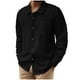 thumbnail image 2 of Seeotter Mens Long Sleeve Shirts Casual Button Shirts Raglan Golf T Shirt, 2 of 7