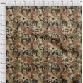 thumbnail image 4 of oneOone Polyester Spandex Brown Fabric Abstract Floral Diy Clothing Quilting Fabric Print Fabric By Yard 56 Inch Wide-2ra, 4 of 5