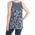 thumbnail image 2 of STYLE & COMPANY $44 Womens New 1041 Navy Printed Sleeveless Top 1X Plus B+B, 2 of 2
