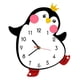 thumbnail image 1 of Reloj de pared de madera con diseño de pingüino de dibujos animados, 9,8x11,8 pulgadas, decorativo, encantador, funciona con pilas, decoración del, 1 of 9