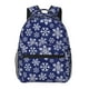 thumbnail image 1 of Easygdp Snowflakes On Dark Blue Mochila Ergonómica Versátil para Laptop - Múltiples Bolsillos, Correas Ajustables, Unisex para Escuela, Viajes y Actividades al Aire Libre-One Size, 1 of 5