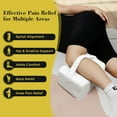 thumbnail image 4 of Knee Pillow for Side Sleepers, Leg Pillow for Sciatica, Back, HIPS, Knees, Joints Pain Relief,Pillows for Between Legs While Sleeping Spine Alignment Support & Relieves Pressure(White), 4 of 17
