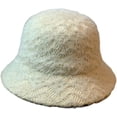 thumbnail image 2 of CoCopeaunts Women Bucket Hat Warm Wool Knitting Basin Hat Autumn Winter Fashionable Plush Fisherman Hat Thickened for Outdoor, 2 of 8