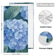 thumbnail image 2 of Blue Hydrangeas Hand Towel Absorbent Bath Towels for Bathroom Sports Gym 28" x 14" Set of 2, 2 of 8
