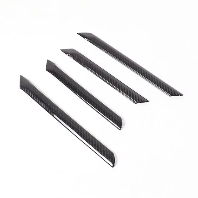 Para Serie 5 G60 2024 Tiras Decorativas para Manija Interior de Puerta de Coche de Fibra de Carbono Real, Pegatinas, Accesorios Interiores