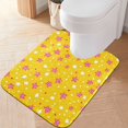 thumbnail image 2 of Yayeee Bath Rugs for Bathroom Floor Set of 2 Non Slip Fluffy Soft Absorbent Mat, Pink White Stars, 2 of 7