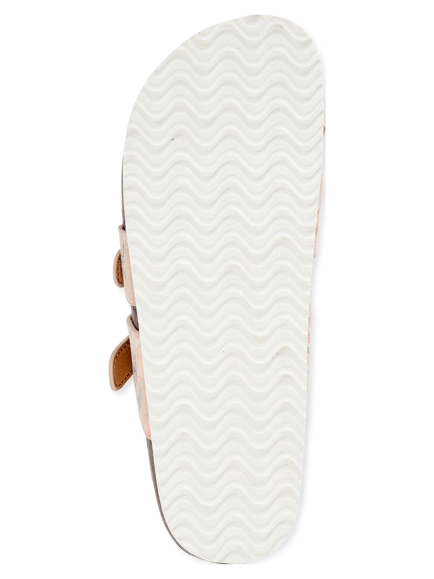 Time and Tru Women’s Toe Thong Footbed Slide Sandals, Wide Width Available
