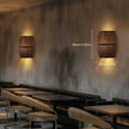thumbnail image 2 of Wood Wine Barrel Wall Lamp Wall Light Fixture Sconce Lighting Home Decoration, 2 of 12