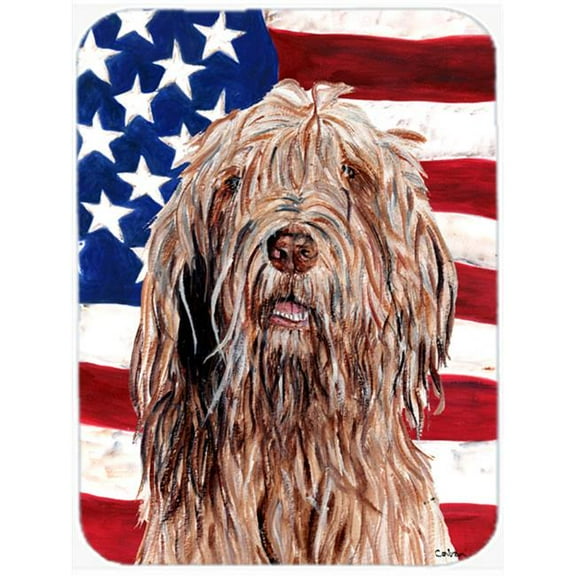 Carolines Treasures  Otterhound With American Flag Usa Mouse Pad- Hot Pad Or Trivet