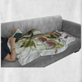 thumbnail image 6 of Wine Soft Flannel Fleece Blanket, Vintage Style Composition with Wine and Cheese Fruits Gourmet Taste Beverage and Food, Cozy Plush for Indoor and Outdoor Use, 50" x 60", Multicolor, by Ambesonne, 6 of 6